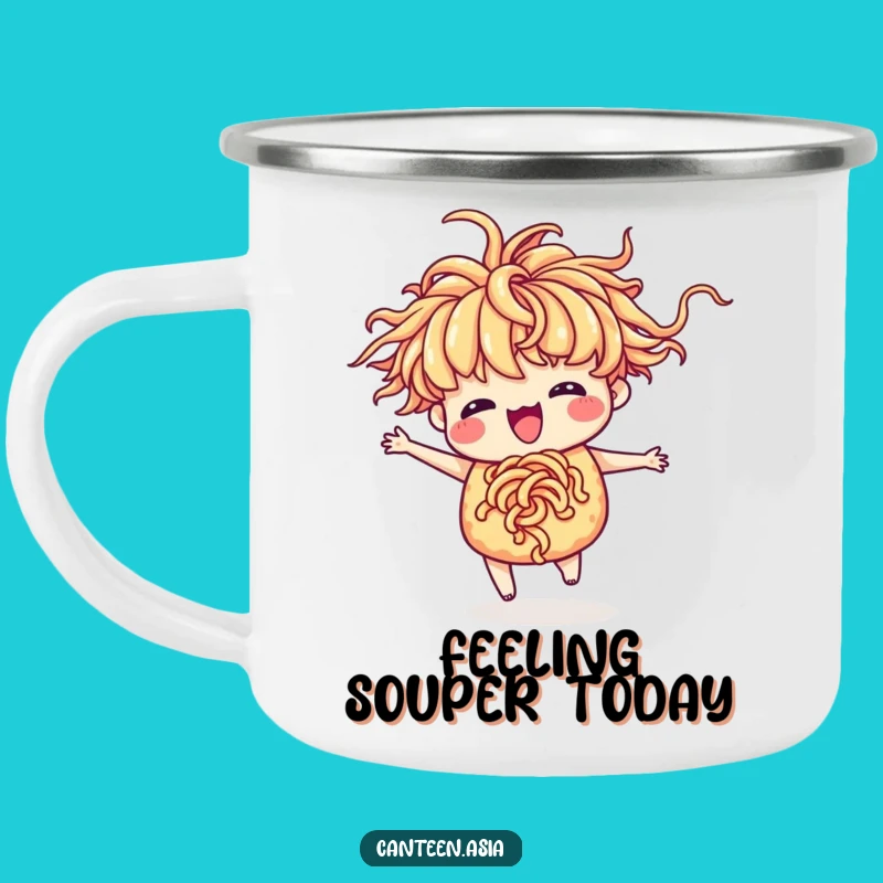 Funny Ramen Dance Camping Mug - Hilarious Outdoor Gift for Noodle Enthusiasts