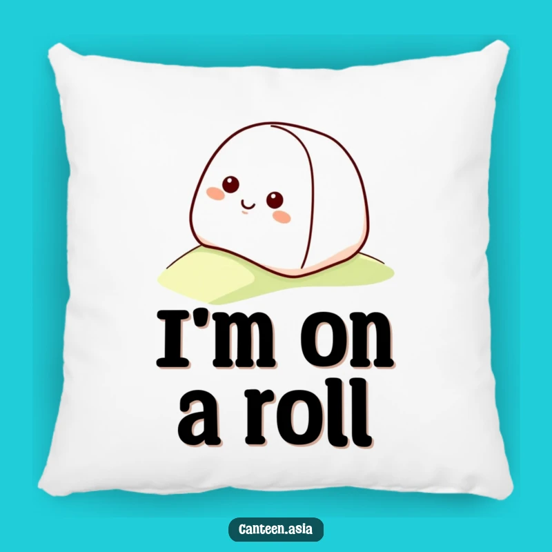 Funny Onigiri Rolling Pillow - Comfy and Hilarious Accent Pillow