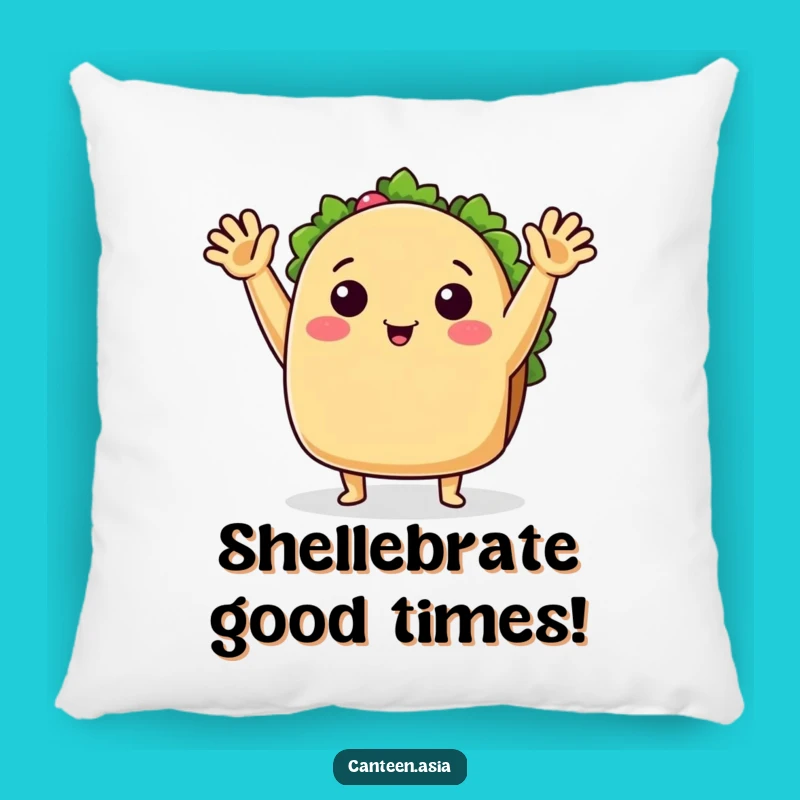 Funny Taco Waving Hello Pillow - Snuggle Up with This Comfy & Funny Gift