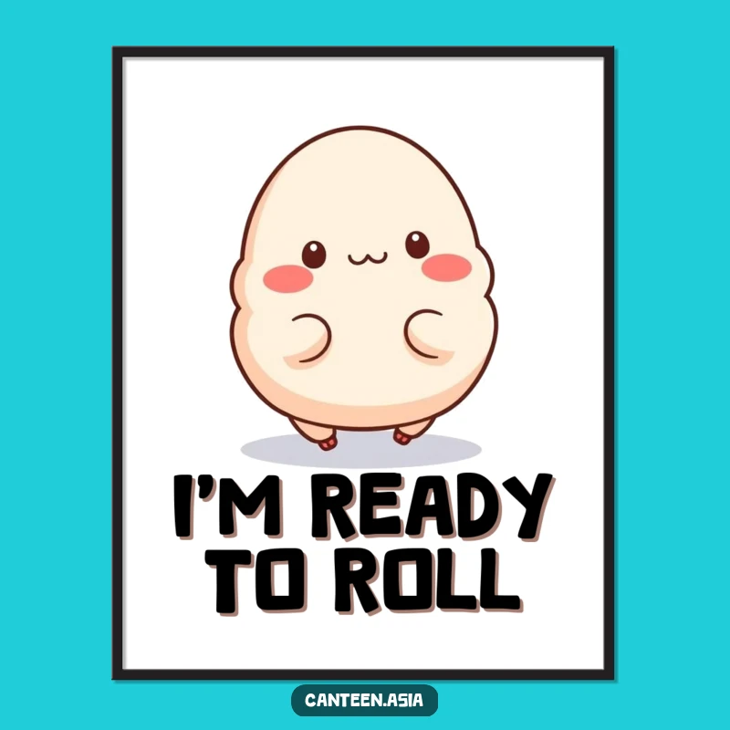 Funny Dumpling Hop Poster - Decorate Your Space with This Energetic Funny Art