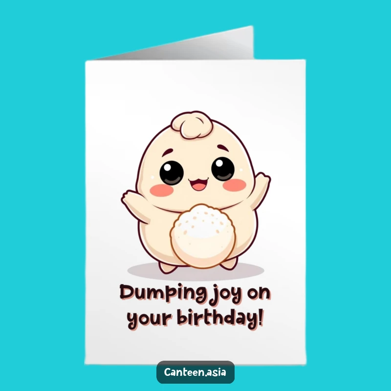 Free Printable Birthday Card: Bouncing Dumpling Fun for a Hilarious Downloadable Gift