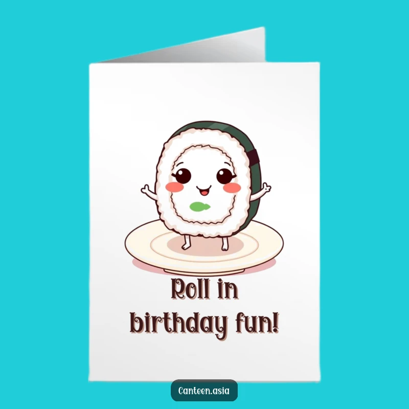 Free Printable Birthday Card: Dancing Sushi Roll Fun for a Hilarious Downloadable Gift