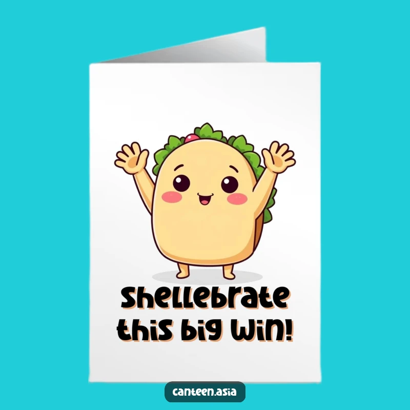 Free Printable Congratulations Card: Funny Taco Waving Hello! Best Downloadable Gift