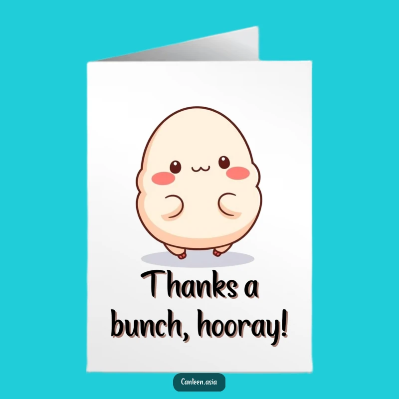 Free Printable Thank You Card: Hopping Dumpling Pal! Unique Downloadable Gift
