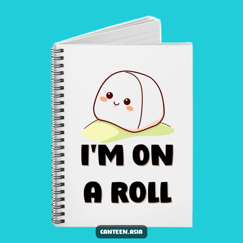 Funny Onigiri Rolling Notebook - Hilarious Journal for Foodies and Dreamers