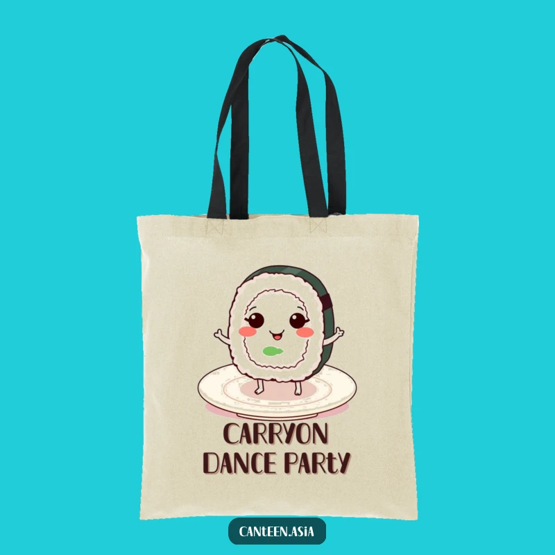 Funny Sushi Dance Tote Bag: Chic & Hilarious for Everyday Errands